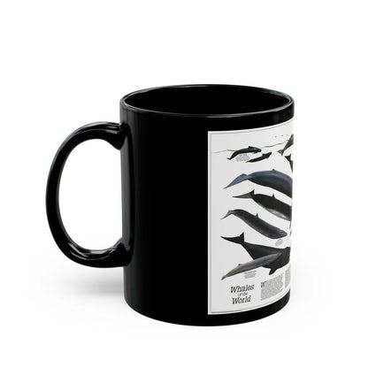 Great Whales of the World (1976) (Map) Black Coffee Mug-Go Mug Yourself