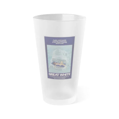 GREAT WHITE 1981 Movie Poster - Frosted Pint Glass 16oz Default Title - Go Mug Yourself