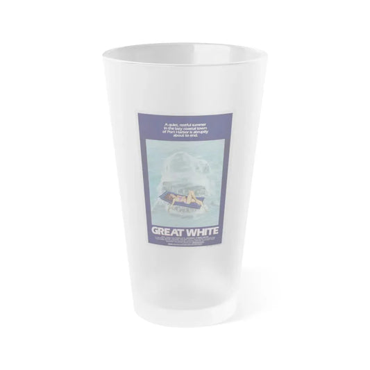 GREAT WHITE 1981 Movie Poster - Frosted Pint Glass 16oz Default Title - Go Mug Yourself