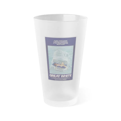 GREAT WHITE 1981 Movie Poster - Frosted Pint Glass 16oz-Go Mug Yourself