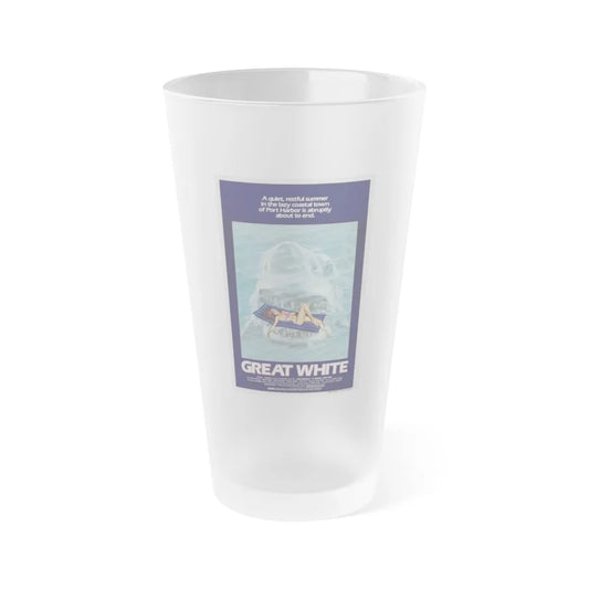 GREAT WHITE 1981 Movie Poster - Frosted Pint Glass 16oz-Go Mug Yourself