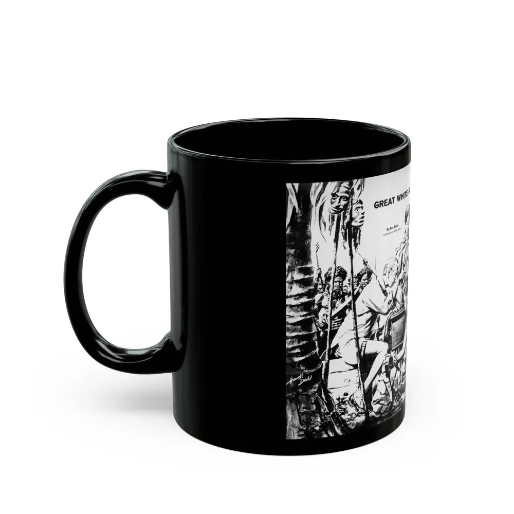 Great White God of the Sewing Machine, Men In Adventure, June 1968 - Black Coffee Mug-Go Mug Yourself