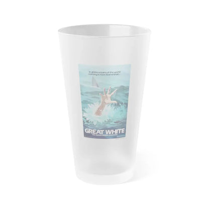 GREAT WHITE (TEASER) 1981 Movie Poster - Frosted Pint Glass 16oz Default Title - Go Mug Yourself