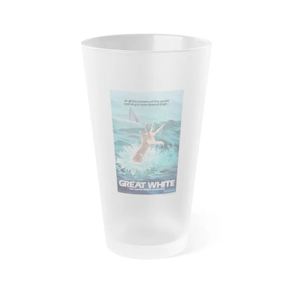 GREAT WHITE (TEASER) 1981 Movie Poster - Frosted Pint Glass 16oz-Go Mug Yourself