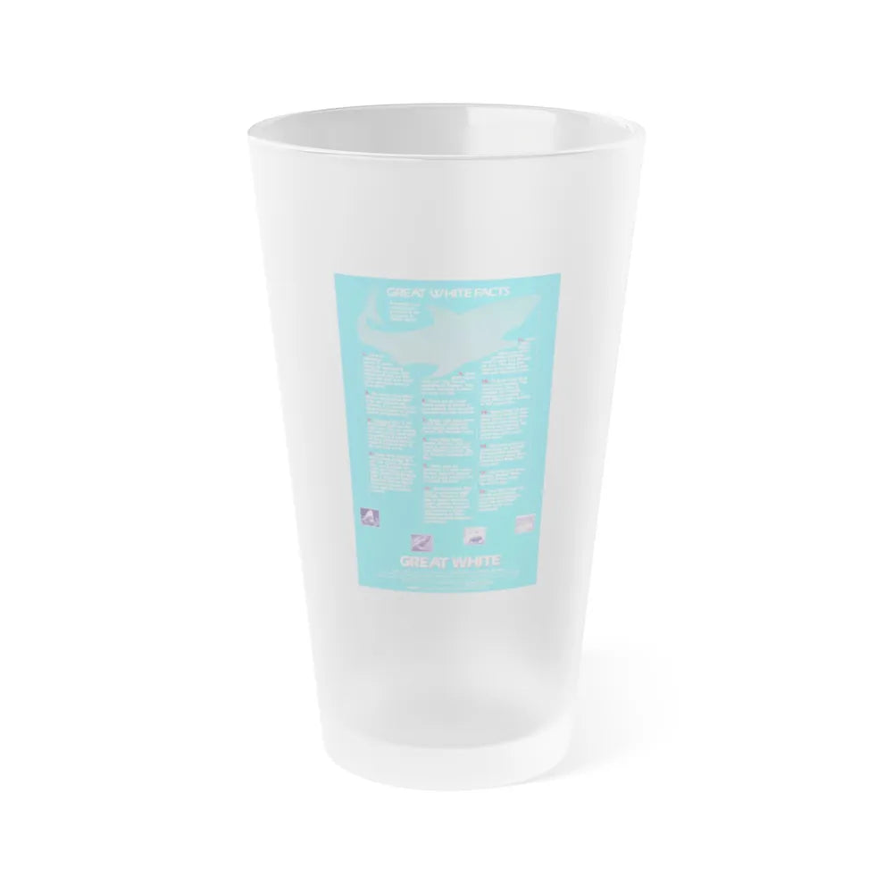 GREAT WHITE (TEASER 2) 1981 Movie Poster - Frosted Pint Glass 16oz-16oz-Frosted-Go Mug Yourself