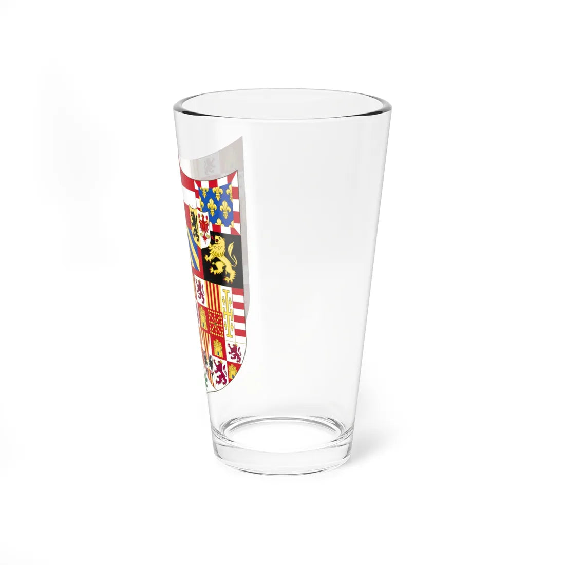 Greater Arms of Charles I of Spain Charles V as Holy Roman Emperor (Spain) (Coat of Arms) Pint Glass 16oz - Go Mug Yourself
