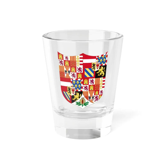 Greater Arms of Charles I of Spain Charles V as Holy Roman Emperor (Spain) (Coat of Arms) Shot Glass 1.5oz 1.5oz - Go Mug Yourself