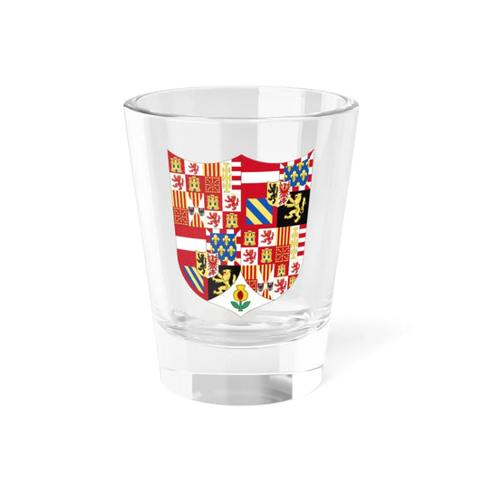 Greater Arms of Charles V Holy Roman Emperor Charles I as King of Spain (Germany) (Coat of Arms) Shot Glass 1.5oz 1.5oz - Go Mug Yourself
