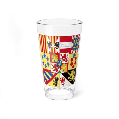 Greater Arms of Spain c.1883-1931 - Shape Variant (Spain) (Coat of Arms) Pint Glass 16oz 16oz - Go Mug Yourself