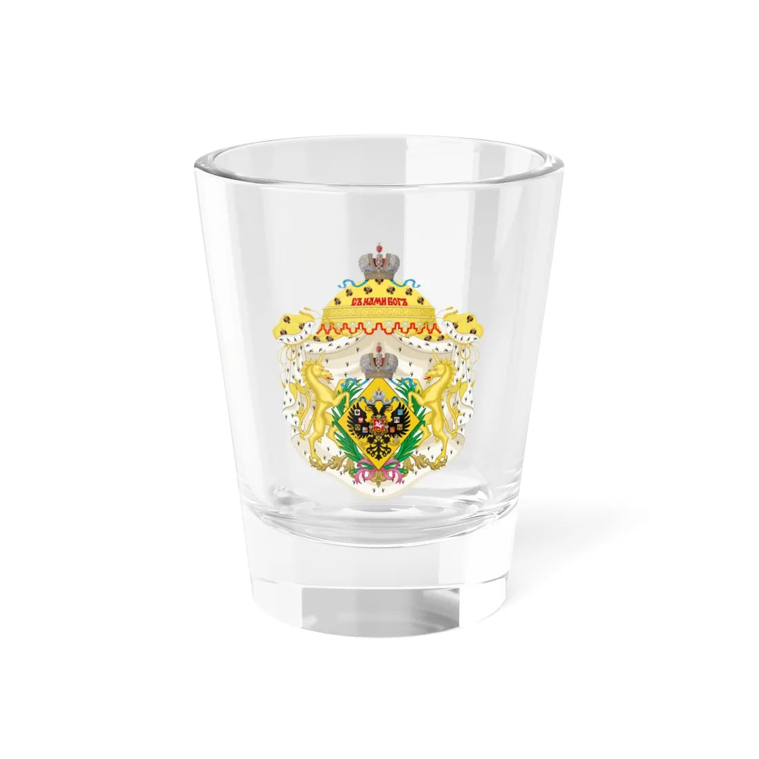 Greater CoA of the granddaughters of the emperor of Russia (Russia) (Coat of Arms) Shot Glass 1.5oz 1.5oz - Go Mug Yourself