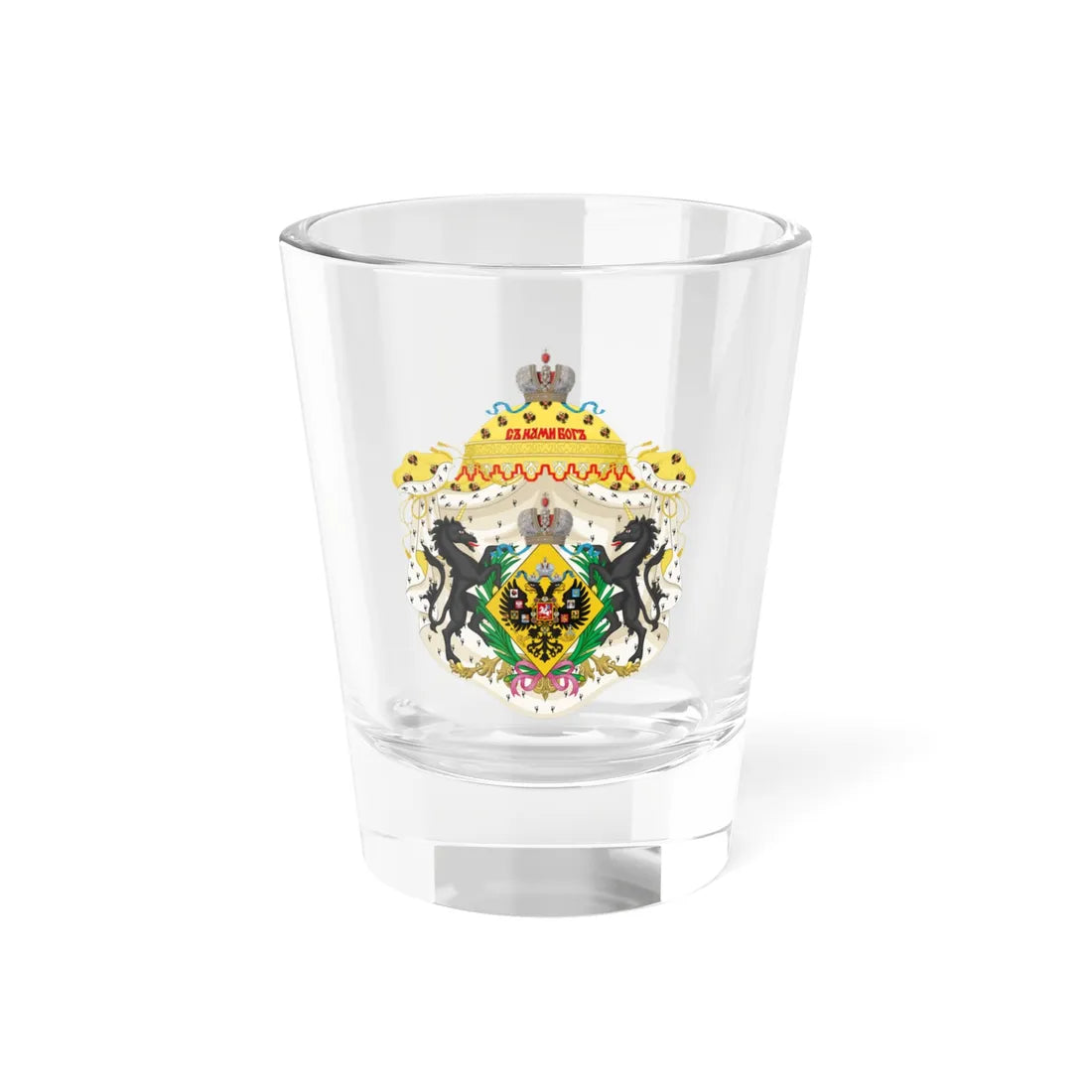 Greater CoA of the great granddaughters of the emperor of Russia (Russia) (Coat of Arms) Shot Glass 1.5oz 1.5oz - Go Mug Yourself