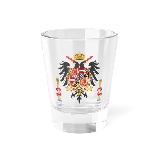 Greater Coat of Arms of Charles I of Spain Charles V as Holy Roman Emperor 1530-1556 (Spain) (Coat of Arms) Shot Glass 1.5oz 1.5oz - Go Mug Yourself