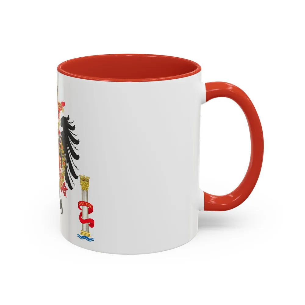 Greater Coat of Arms of Charles V Holy Roman Emperor, Charles I as King of Spain - Accent Coffee Mug - Go Mug Yourself