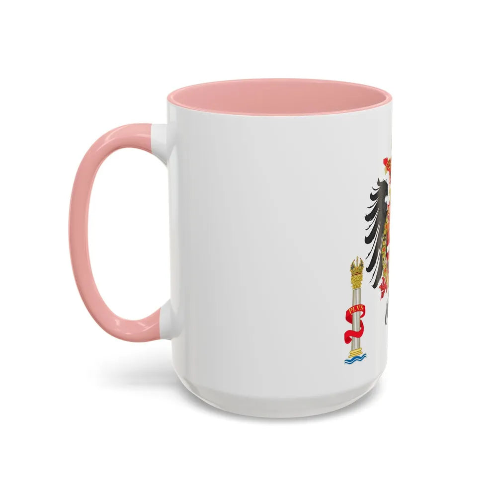 Greater Coat of Arms of Charles V Holy Roman Emperor, Charles I as King of Spain - Accent Coffee Mug - Go Mug Yourself