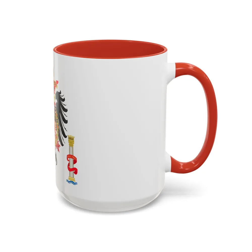 Greater Coat of Arms of Charles V Holy Roman Emperor, Charles I as King of Spain - Accent Coffee Mug - Go Mug Yourself