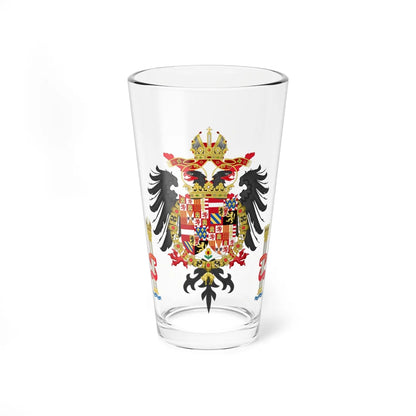 Greater Coat of Arms of Charles V Holy Roman Emperor Charles I as King of Spain (Austria) (Coat of Arms) Pint Glass 16oz 16oz - Go Mug Yourself