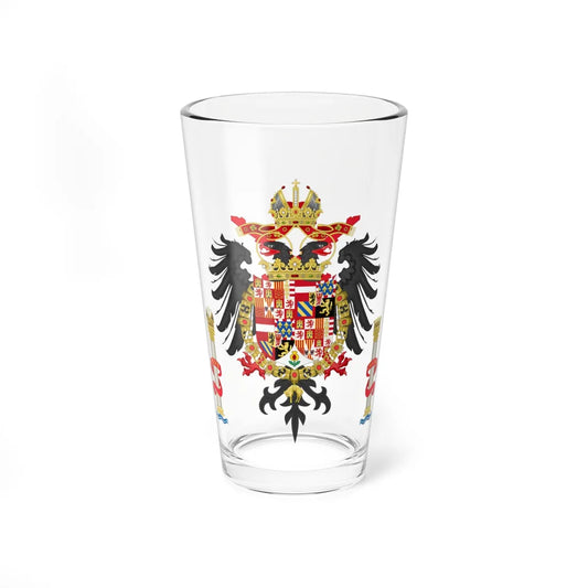 Greater Coat of Arms of Charles V Holy Roman Emperor Charles I as King of Spain (Germany) (Coat of Arms) Pint Glass 16oz 16oz - Go Mug Yourself