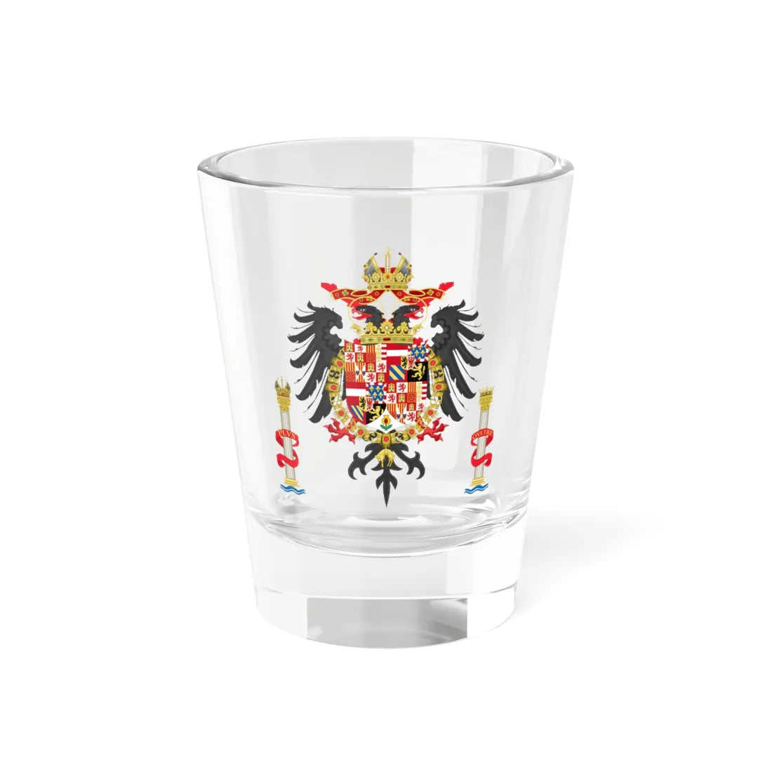 Greater Coat of Arms of Charles V Holy Roman Emperor Charles I as King of Spain (Germany) (Coat of Arms) Shot Glass 1.5oz 1.5oz - Go Mug Yourself