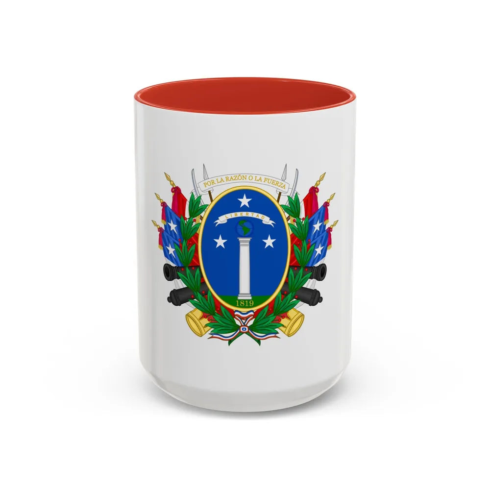 Greater Coat of Arms of Chile (1819-1834) - Accent Coffee Mug 15oz Red - Go Mug Yourself