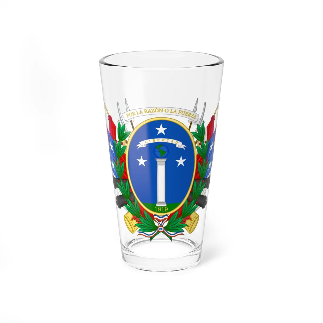 Greater Coat of Arms of Chile 1819-1834 (Chile) (Coat of Arms) Pint Glass 16oz 16oz - Go Mug Yourself
