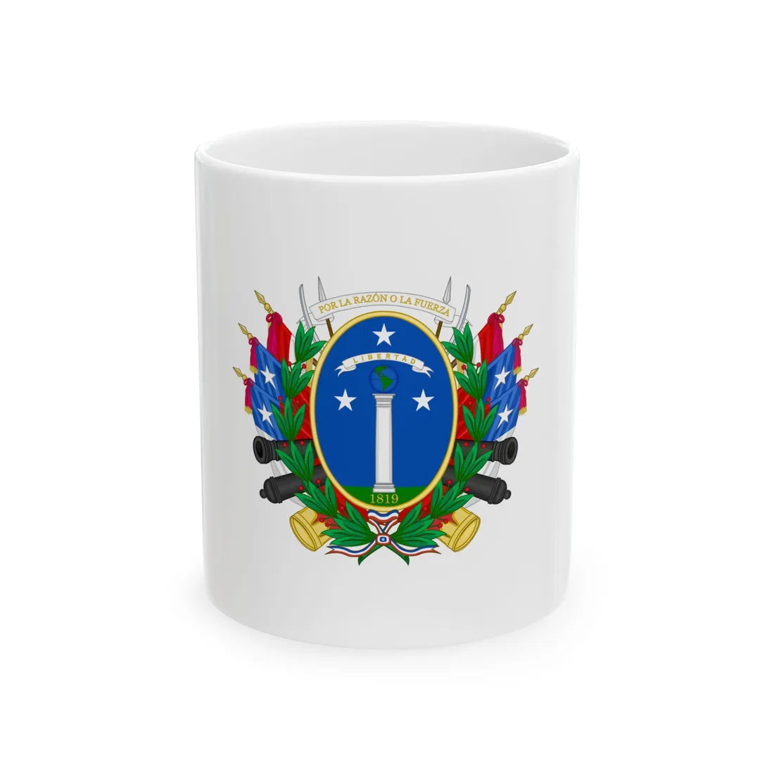 Greater Coat of Arms of Chile (1819-1834) - White Coffee Mug 11oz - Go Mug Yourself