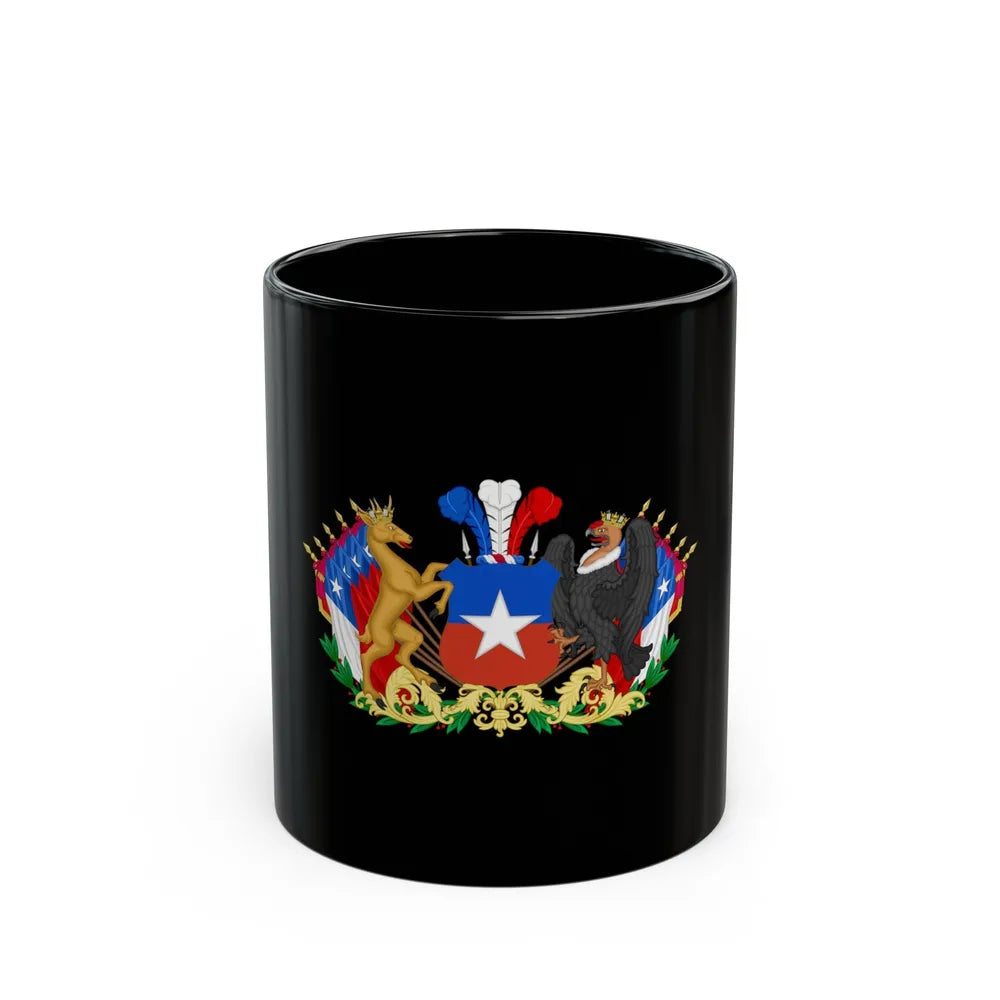 Greater Coat of Arms of Chile (1834-1920) - Black Coffee Mug-11oz-Go Mug Yourself