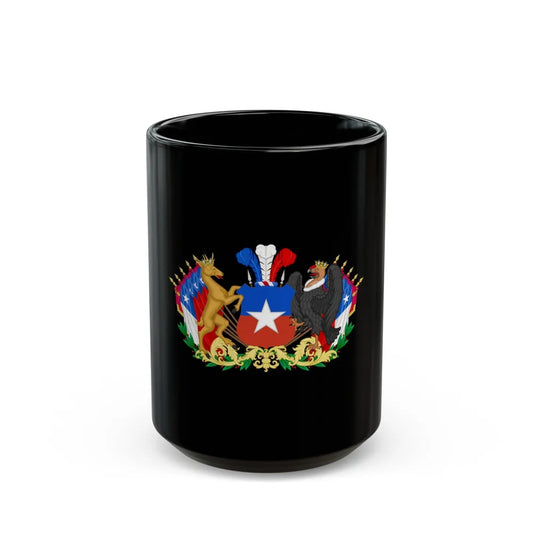 Greater Coat of Arms of Chile (1834-1920) - Black Coffee Mug-15oz-Go Mug Yourself