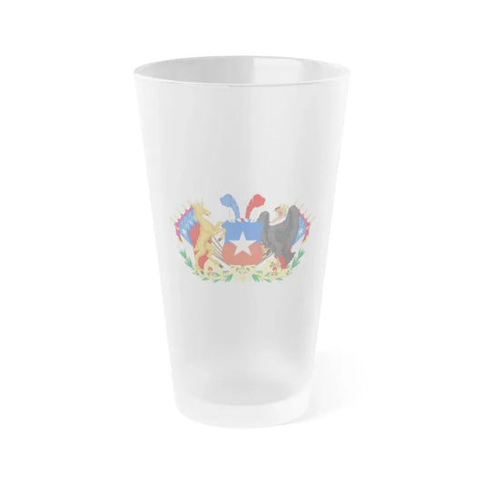Greater Coat of Arms of Chile (1834-1920) - Frosted Pint Glass 16oz 16oz Frosted - Go Mug Yourself