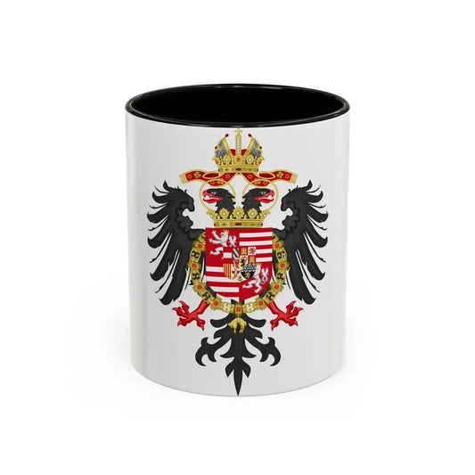 Greater Coat of Arms of Ferdinand I, Holy Roman Emperor - Accent Coffee Mug 11oz Black - Go Mug Yourself