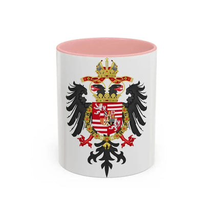 Greater Coat of Arms of Ferdinand I, Holy Roman Emperor - Accent Coffee Mug 11oz Pink - Go Mug Yourself