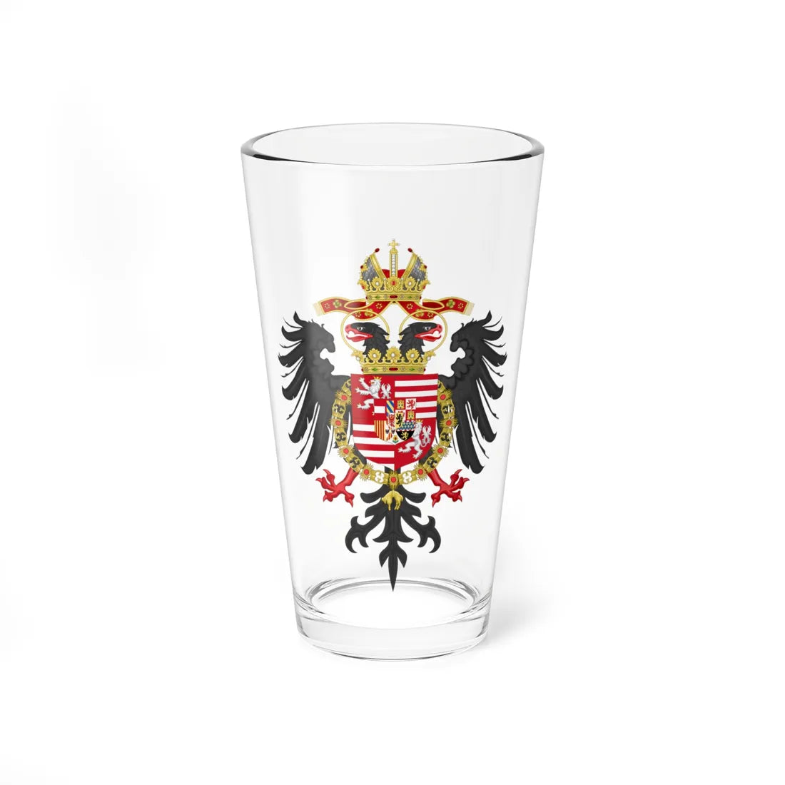 Greater Coat of Arms of Ferdinand I Holy Roman Emperor (Austria) (Coat of Arms) Pint Glass 16oz 16oz - Go Mug Yourself