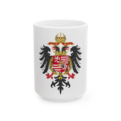 Greater Coat of Arms of Ferdinand I, Holy Roman Emperor - White Coffee Mug 15oz - Go Mug Yourself