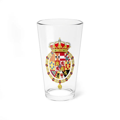 Greater Coat of Arms of Francis King Consort of Spain (Spain) (Coat of Arms) Pint Glass 16oz 16oz - Go Mug Yourself