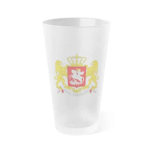 Greater coat of arms of Georgia - Frosted Pint Glass 16oz Default Title - Go Mug Yourself