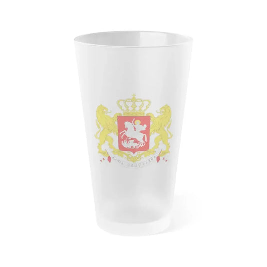 Greater coat of arms of Georgia - Frosted Pint Glass 16oz Default Title - Go Mug Yourself
