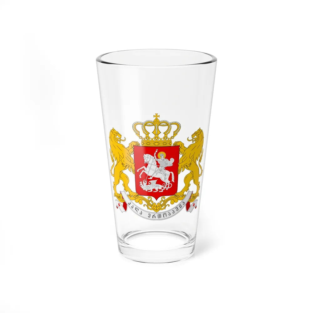 Greater coat of arms of Georgia - Pint Glass 16oz-16oz-Go Mug Yourself