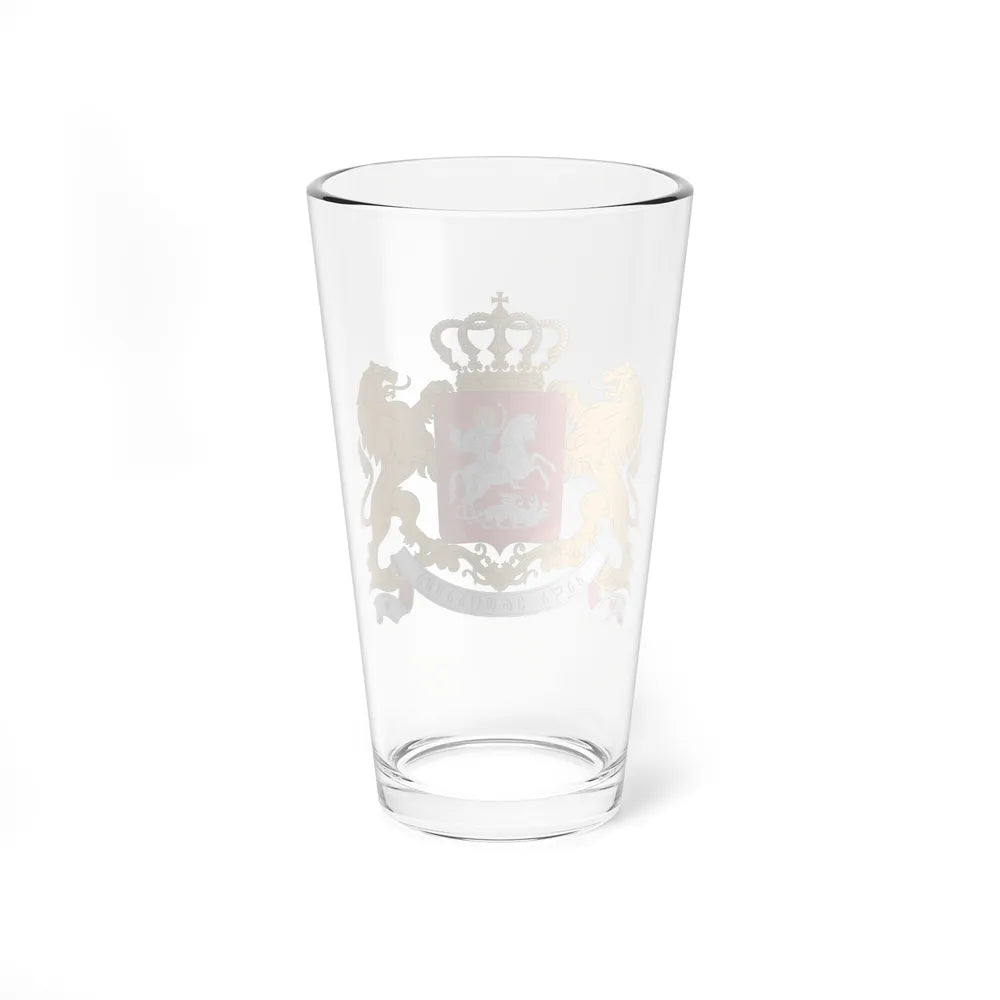 Greater coat of arms of Georgia - Pint Glass 16oz-Go Mug Yourself