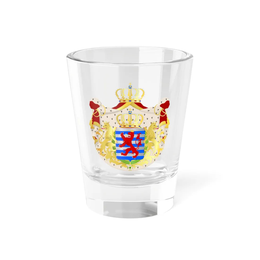 Greater-Coat-of-Arms-of-Luxembourg (Luxembourg) (Coat of Arms) Shot Glass 1.5oz 1.5oz - Go Mug Yourself