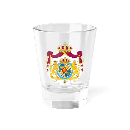 Greater coat of arms of Silvia Queen of Sweden (Sweden) (Coat of Arms) Shot Glass 1.5oz 1.5oz - Go Mug Yourself