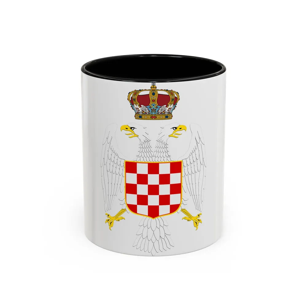 Greater coat of arms of the Banate of Croatia - Accent Coffee Mug 11oz Black - Go Mug Yourself