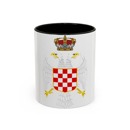 Greater coat of arms of the Banate of Croatia - Accent Coffee Mug 11oz Black - Go Mug Yourself