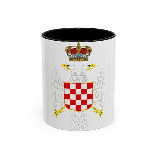 Greater coat of arms of the Banate of Croatia - Accent Coffee Mug 11oz Black - Go Mug Yourself