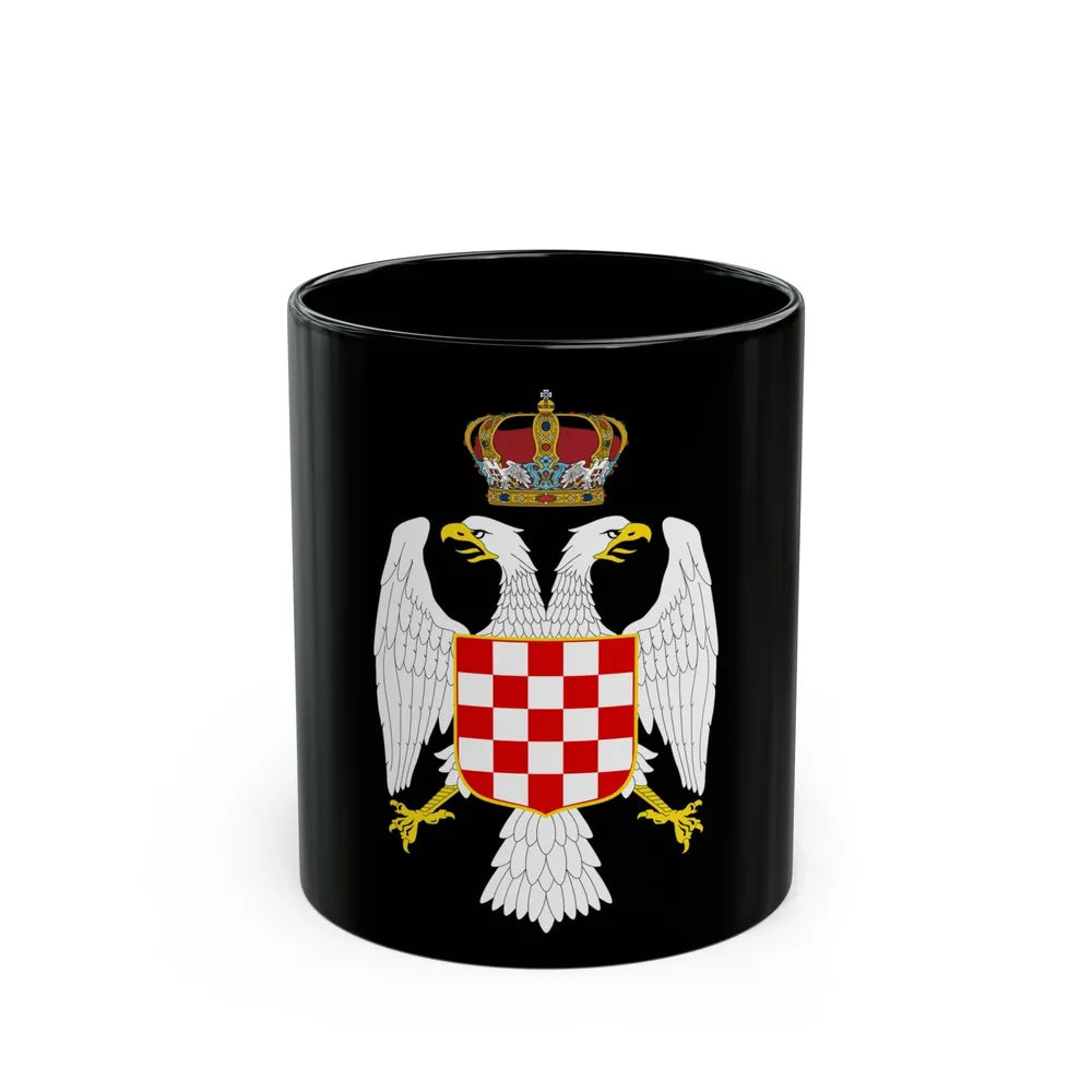 Greater coat of arms of the Banate of Croatia - Black Coffee Mug-11oz-Go Mug Yourself