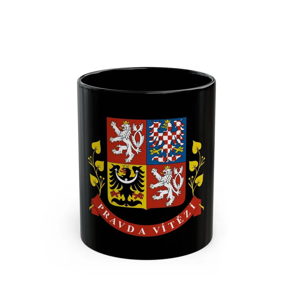 Greater coat of arms of the Czech Republic (Presidential version) - Black Coffee Mug-11oz-Go Mug Yourself