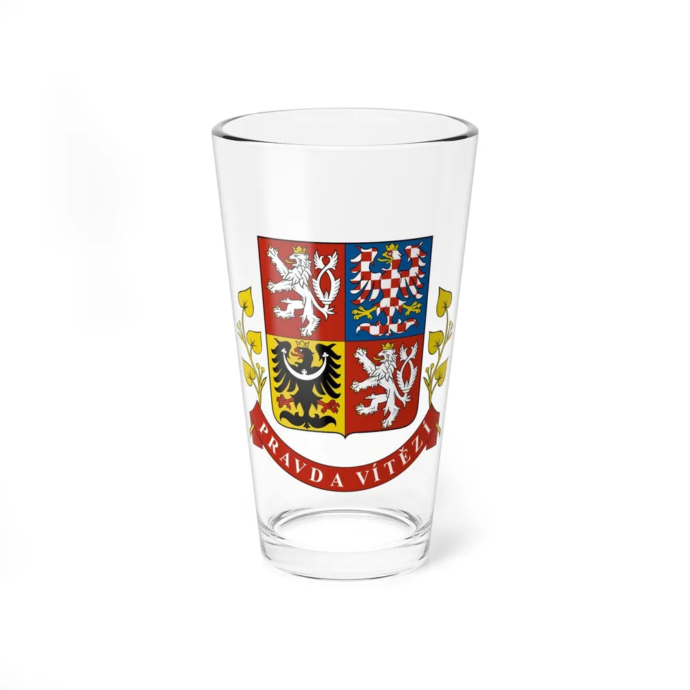 Greater coat of arms of the Czech Republic (Presidential version) - Pint Glass 16oz-16oz-Go Mug Yourself