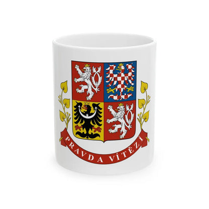 Greater coat of arms of the Czech Republic (Presidential version) - White Coffee Mug-11oz-Go Mug Yourself