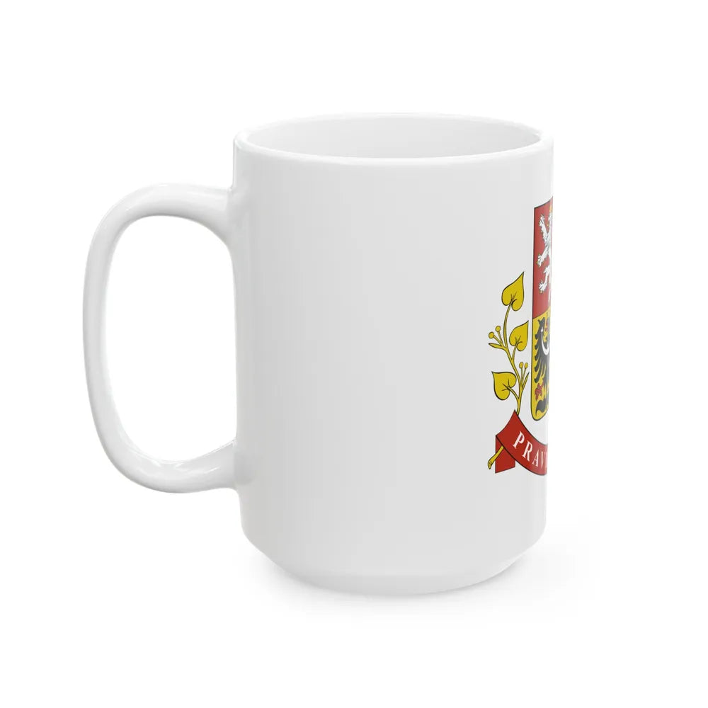 Greater coat of arms of the Czech Republic (Presidential version) - White Coffee Mug-Go Mug Yourself