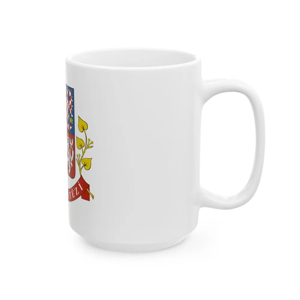 Greater coat of arms of the Czech Republic (Presidential version) - White Coffee Mug-Go Mug Yourself