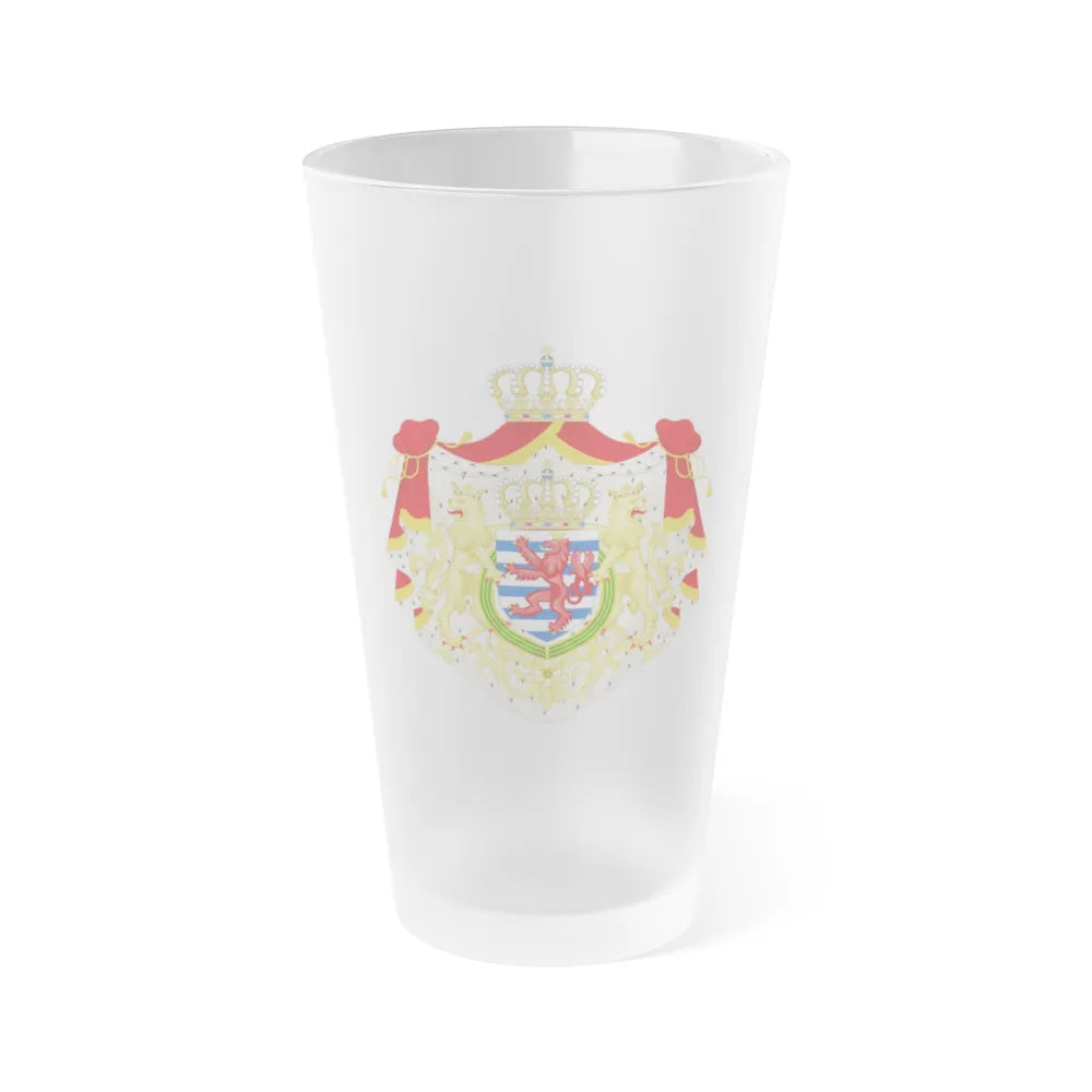 Greater coat of arms of the grand-duchy of Luxembourg 2 - Frosted Pint Glass 16oz-16oz-Frosted-Go Mug Yourself