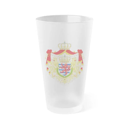 Greater coat of arms of the grand-duchy of Luxembourg 2 - Frosted Pint Glass 16oz 16oz Frosted - Go Mug Yourself
